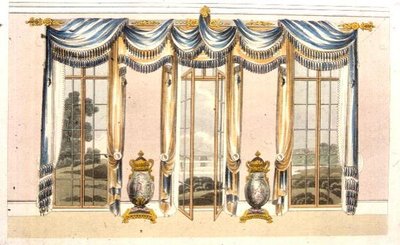 Gordijnen voor de Salon, plaat 109 uit Ackermann