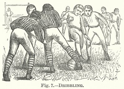 Dribbelen (gravure) door English School