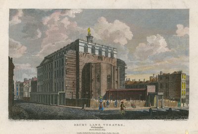 Drury Lane Theater, Westminster, Londen; afgebrand in 1809 door English School