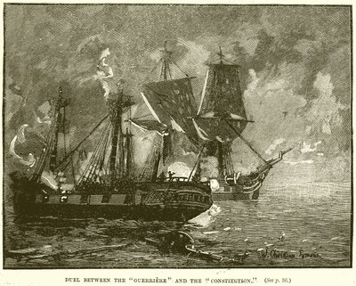 Duel tussen de Guerriere en de Constitution door English School