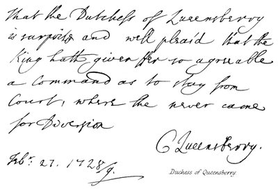 Hertogin van Queensberry door English School