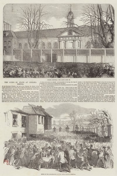 Hertog van Wellington opgebaard in het Chelsea Hospital door English School
