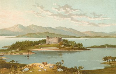 Kasteel Dunstaffnage en Loch Etive door English School