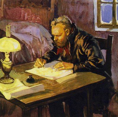 Dvořák schreef lange uren in zijn ellendige onderkomens door English School