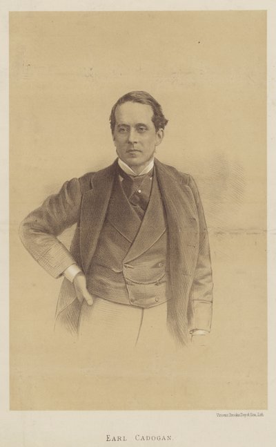 Graaf Cadogan, onderkoning van Ierland (litho) door English School