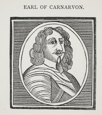 Graaf van Carnarvon, illustratie uit Chap-books van de achttiende eeuw door John Ashton, uitgegeven 1882 door English School