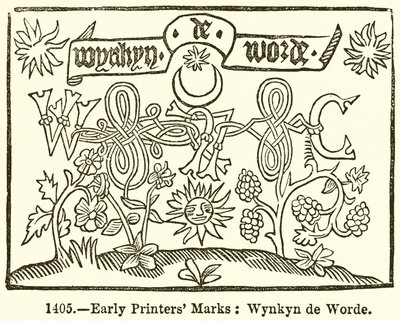 Vroege drukkersmerken: Wynkyn de Worde door English School