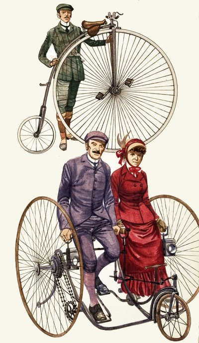 Vroege fietsen montage door English School