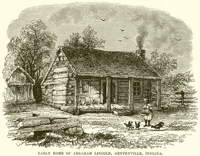 Vroegere huis van Abraham Lincoln, Gentryville, Indiana door English School