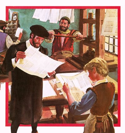 Vroege drukpers door English School
