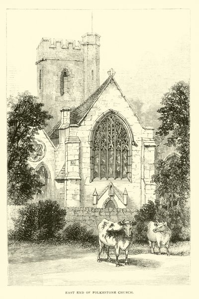 Oostkant van Folkestone Kerk door English School