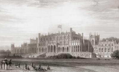 Eaton Hall, Cheshire, Engeland begin 19e eeuw. Uit Churton