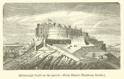 Edinburgh Castle in de periode door English School