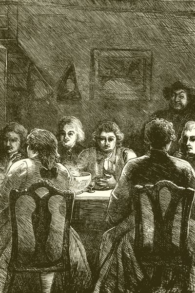 Edmund Burke bij de Literary Club door English School