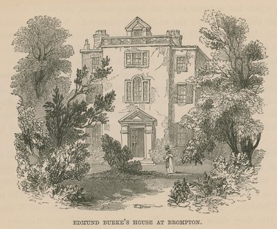 Huis van Edmund Burke in Brompton, Londen door English School