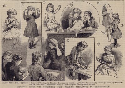Onderwijs onder de regeringscode - naaldwerk leren door instructie door English School