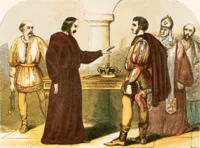 Edward II doet afstand van zijn koningschap door English School