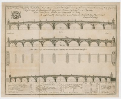 Edward Oakleys ontwerpen voor Blackfriars Bridge door English School