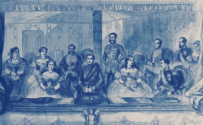 Edward VII en Koningin Alexandra van Engeland bij de Opera in Londen door English School