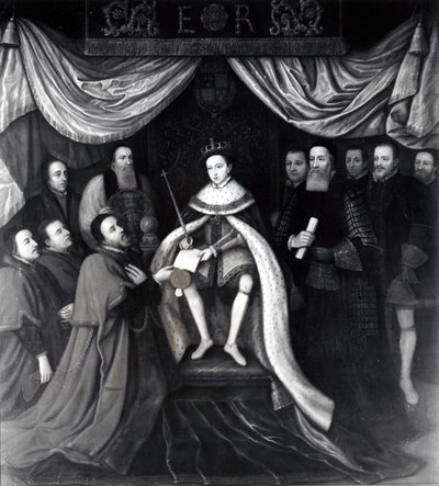 Edward VI (1537-53) verleent het charter aan Bridewell en Bethlehem Hospitalen in 1553 door English School