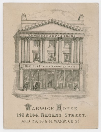 Edwardes Brothers & Burke, handelskaart door English School