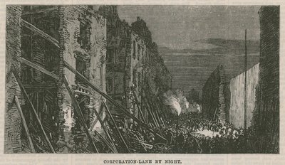 Gevolgen van de explosie in Clerkenwell: Corporation Lane 