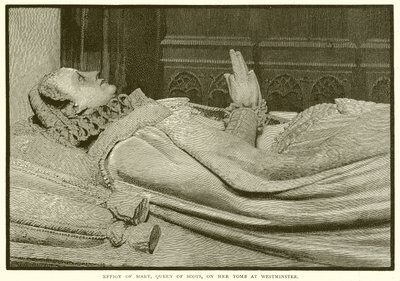 Beeld van Mary, Koningin van Schotland, op haar Graf in Westminster door English School