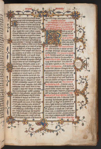 Egerton 617, Wycliffite Bijbel, vóór 1397 (perkament) door English School