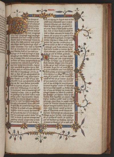 Egerton 617, Wycliffite Bijbel, vóór 1397 (perkament) door English School