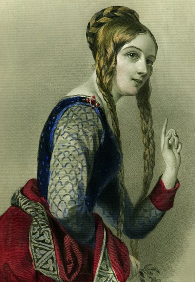 Eleanor van Aquitanië, koningin van Hendrik II, gedrukt door Henry G. Bohn, 1856 door English School