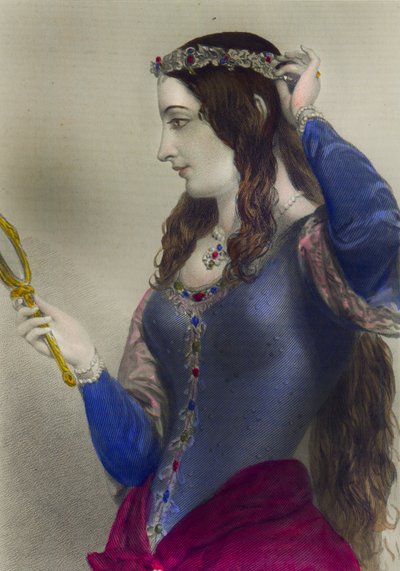 Eleanor van Provence, koningin-gemalin van Hendrik III van Engeland, gedrukt door Henry G. Bohn, Londen, 1856 door English School