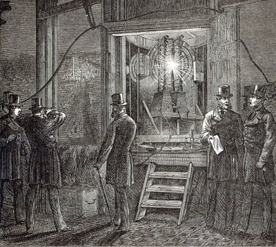 Elektrische apparatuur voor de Klokkentoren, Houses of Parliament uit The Illustrated London News, 16 augustus 1873 door English School