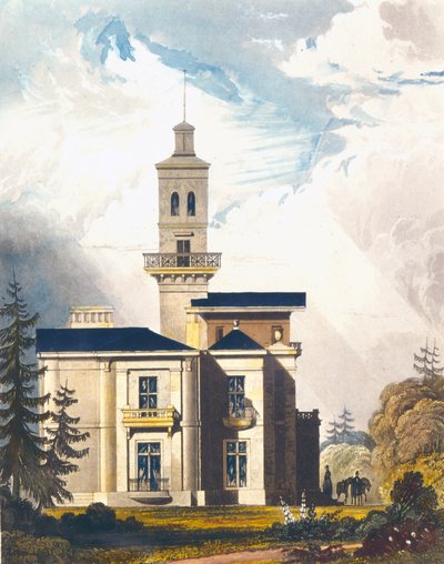Opstand van een Italiaanse Villa of Jachthuis door English School