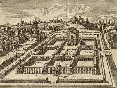 Opstand van de Tempel van Jeruzalem zoals gebouwd door Herodes door English School