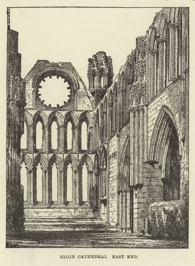 Elgin-kathedraal, oostelijke einde door English School