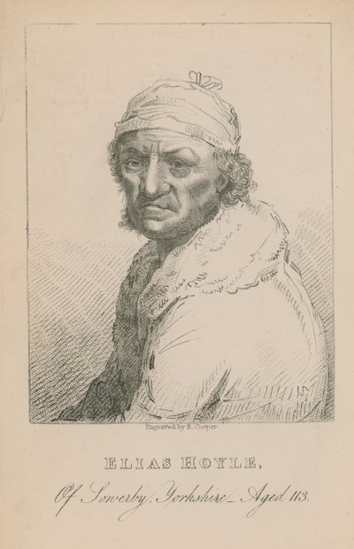 Elias Hoyle, van Sowerby, Yorkshire, 113 jaar oud door English School