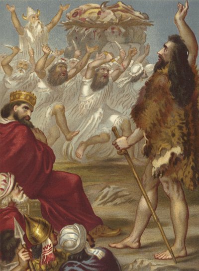 Elia en de priesters van Baäl op de berg Karmel door English School