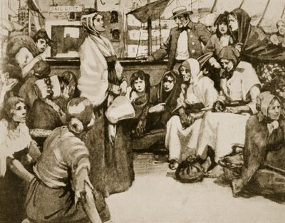 Elizabeth Fry spreekt de gevangenen toe op een gevangenisschip door English School