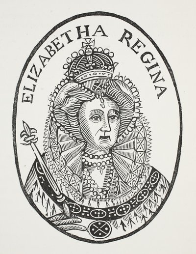 Elizabeth Regina, illustratie uit Chap-books van de achttiende eeuw door John Ashton, uitgegeven 1882 door English School