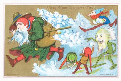 Kabouters achtervolgen de Kerstman, Kerstkaart door English School