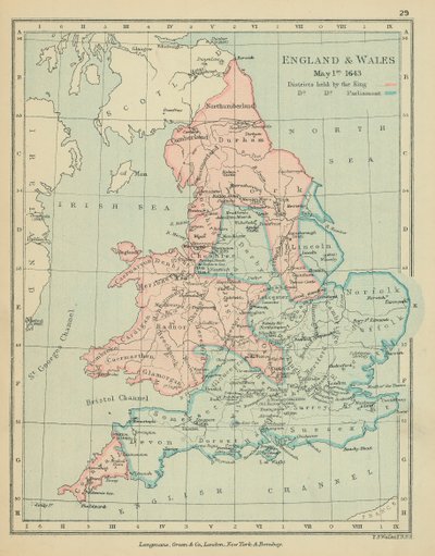 Engeland  Wales (kleurenlitho) door English School