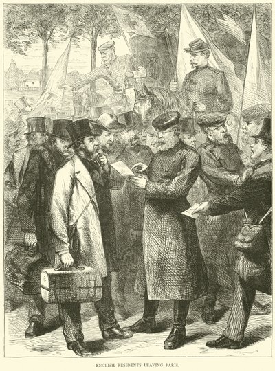 Engelse inwoners verlaten Parijs, oktober 1870 door English School
