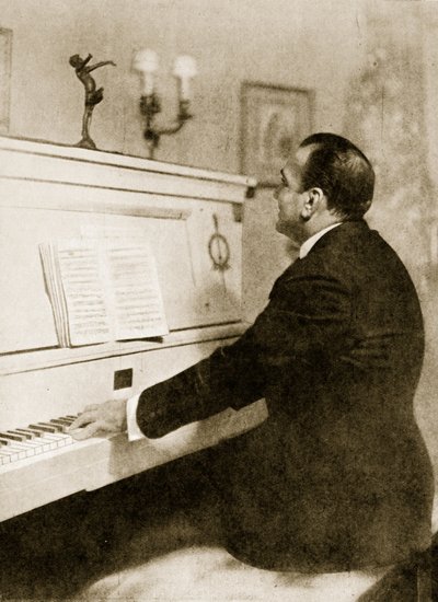 Enrico Caruso aan de piano door English School