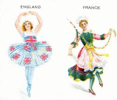 Entente Cordiale sigarettenkaarten, 1915 door English School
