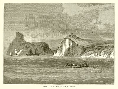 Ingang van de haven van Balaclava door English School