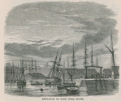 Ingang van West India Docks door English School