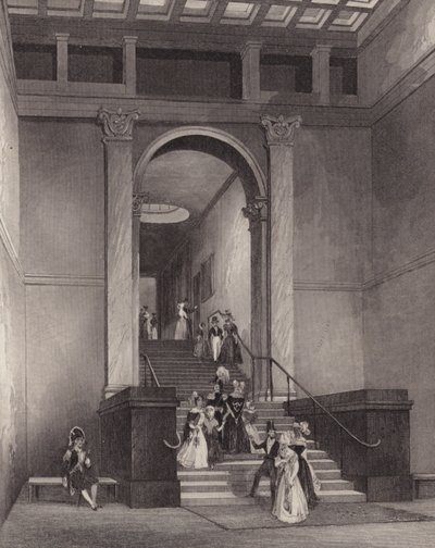 Ingang van de National Gallery, Londen door English School