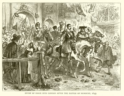 Intocht van Essex in Londen na de Slag bij Newbury, 1643 door English School