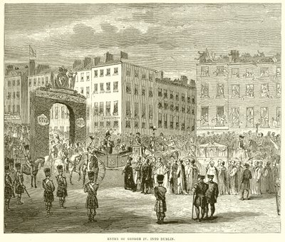 Intocht van George IV in Dublin door English School