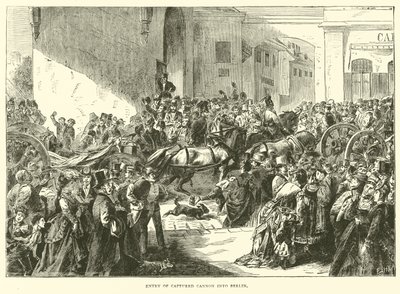 Ingang van veroverde kanonnen in Berlijn, september 1870 door English School